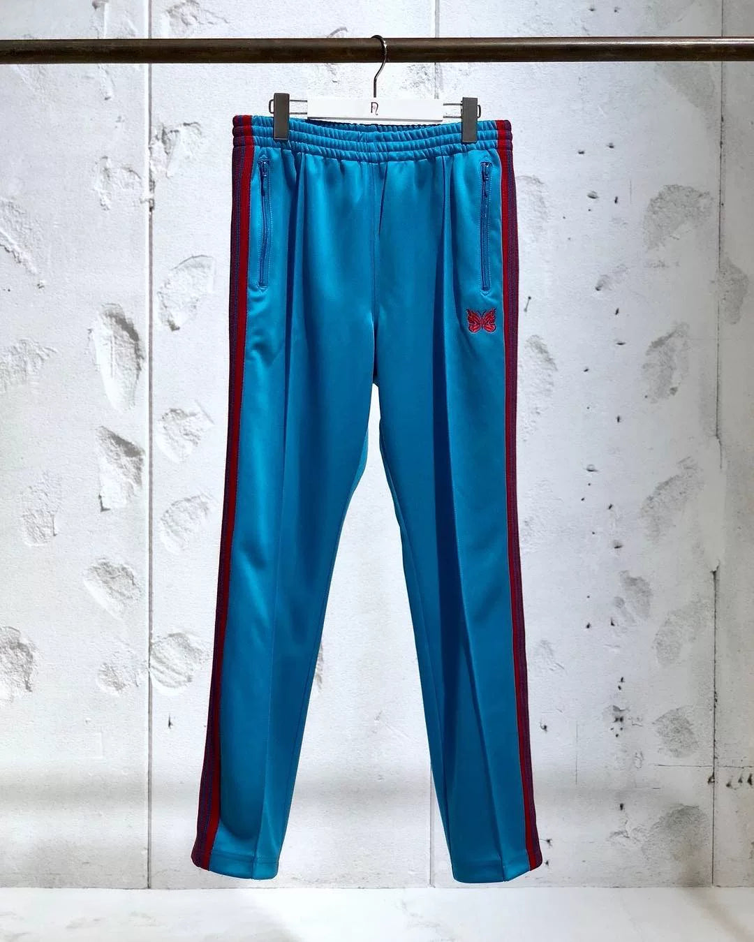 Needles Style Vintage Butterfly Embroidery Striped Track Pants