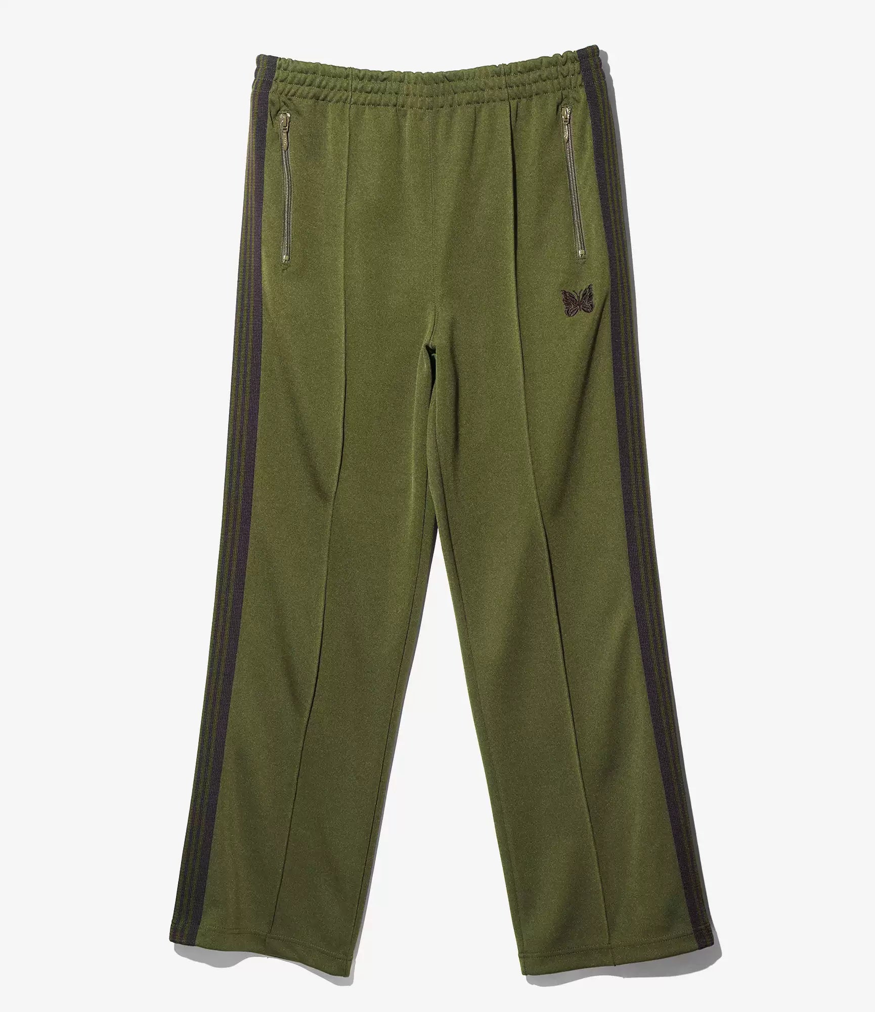 Needles Style Vintage Butterfly Embroidery Striped Track Pants