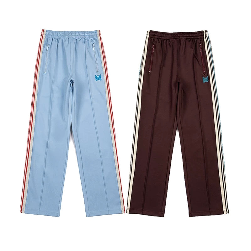 Needles Style Vintage Japanese Streetwear Straight Trousers