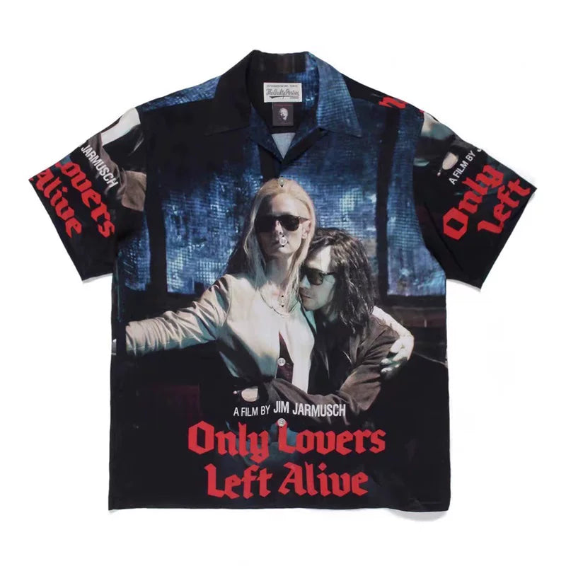WACKO MARIA Style Vampire Horror Hawaiian Shirt
