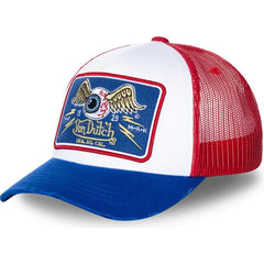 Von Dutch  Retro American Embroidery Mesh Trucker Hat