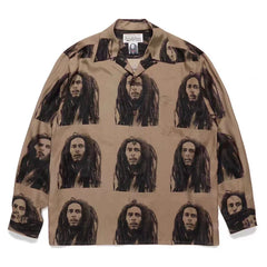WACKO MARIA Check Open Collar Long Sleeve Shirt