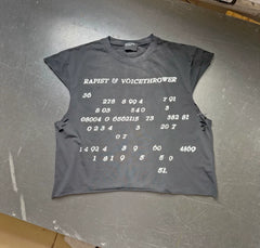 ERD Style Distressed Safety Pin Muscle Tee