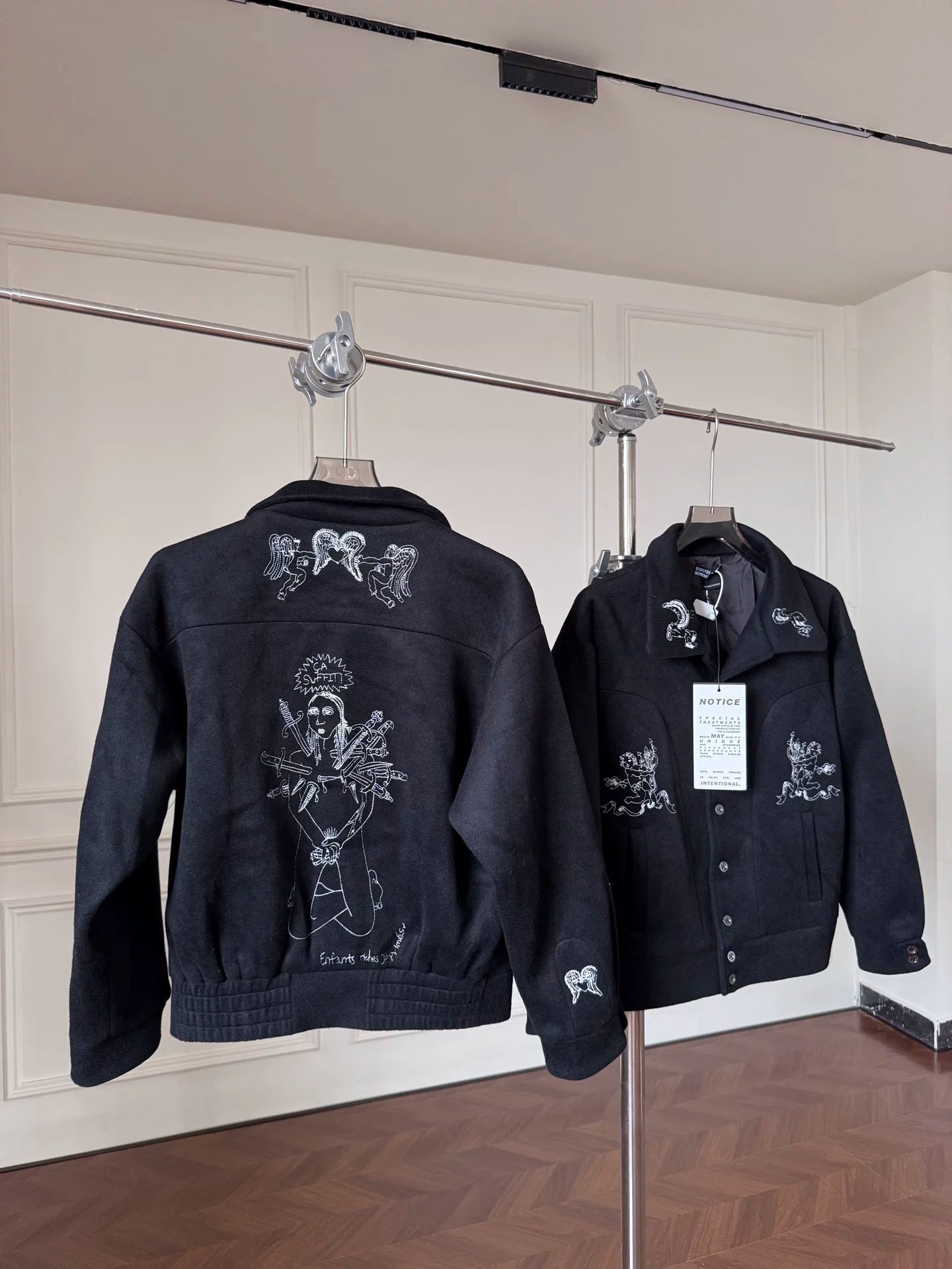 ERD Premium Embroidered Wool Blend Fleece Unisex Jacket