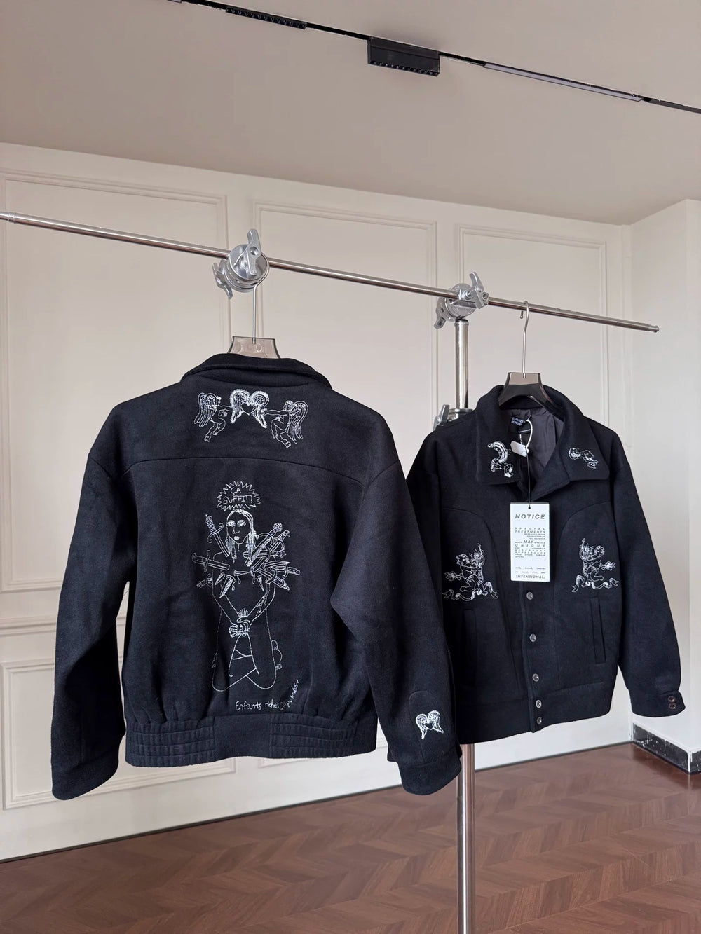 ERD Premium Embroidered Wool Blend Fleece Unisex Jacket