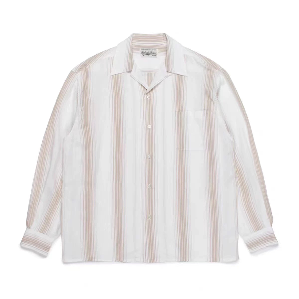 WACKO MARIA Check Open Collar Long Sleeve Shirt