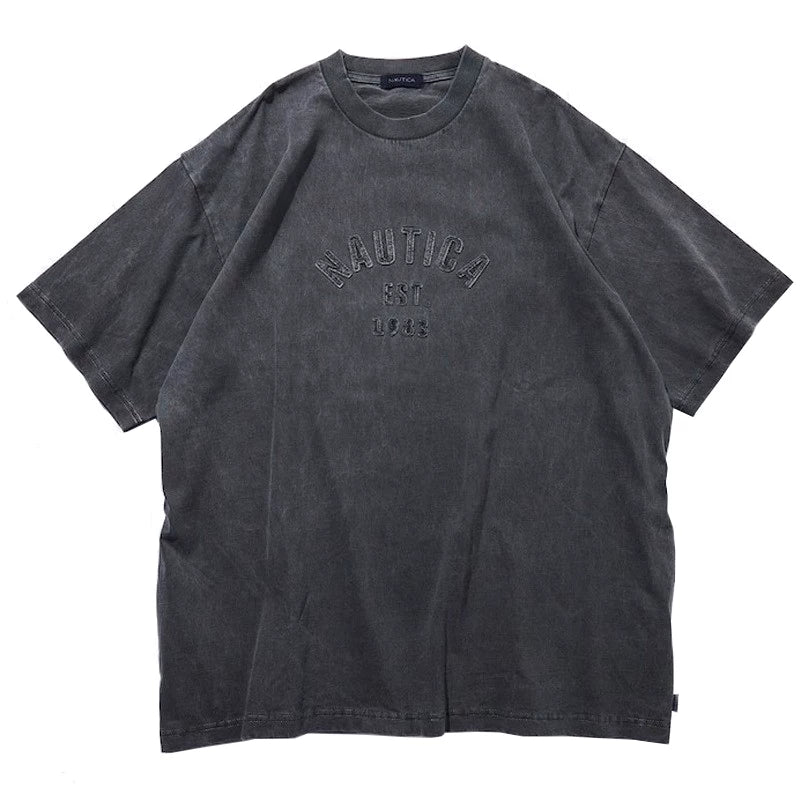 Nautica Style Vintage Wash Heavyweight Embroidery Tee