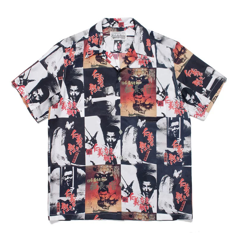 WACKO MARIA Basquiat Graphic Cuban Collar Shirt