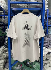 ERD's melancholic second-generation Vintage Mud White Slogan T-Shirt
