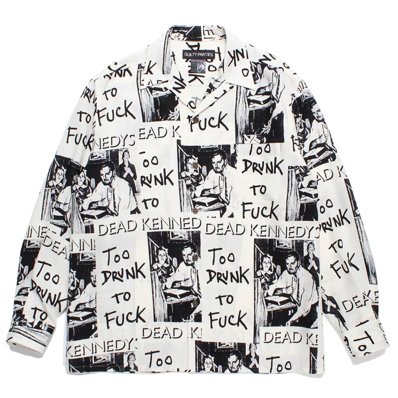 WACKO MARIA World Peace Long Sleeve Rayon Shirt