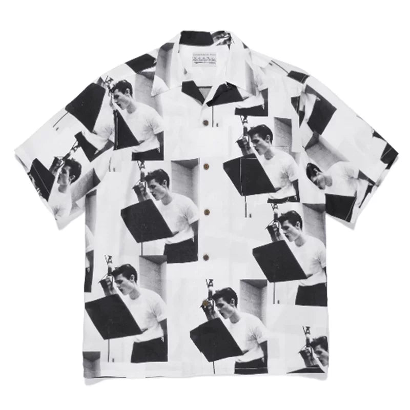 WACKO MARIA Basquiat Graphic Cuban Collar Shirt