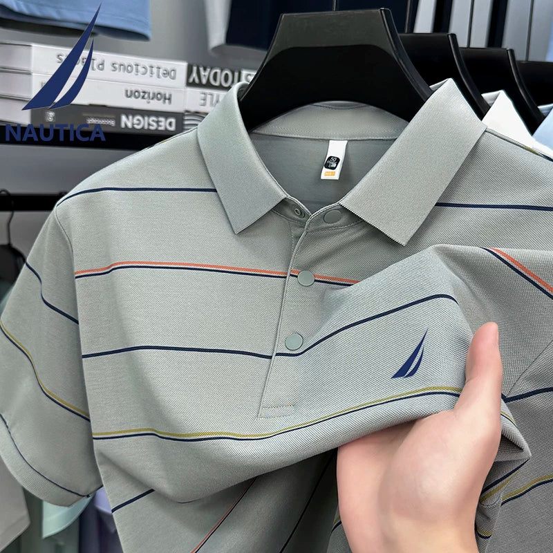 Nautica Luxury Mulberry Silk 300g Heavyweight Polo