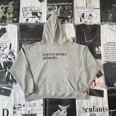 ERD melancholic Washed Fleece Oversized Graphic Hoodie