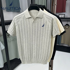 Nautica Nautica Style Knit Polo Heavyweight Cotton Shirt