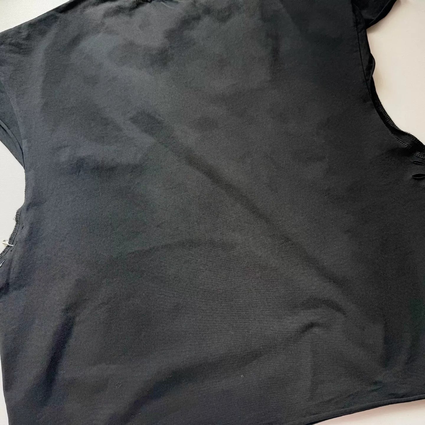 ERD Style Distressed Safety Pin Muscle Tee