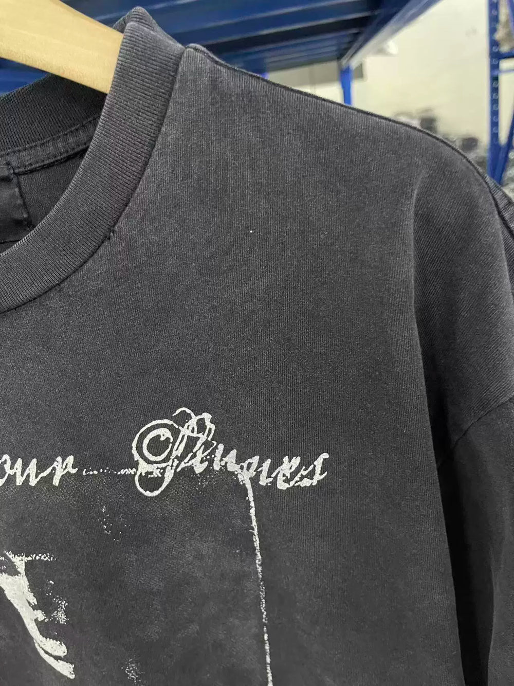 ERD's melancholic High Street Gothic Portrait Distressed Cotton Tee