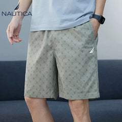 Nautica Style Premium Cotton Elastic Waist Casual Shorts