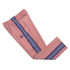 Needles Inspired Butterfly Embroidery Striped Straight Track Pants