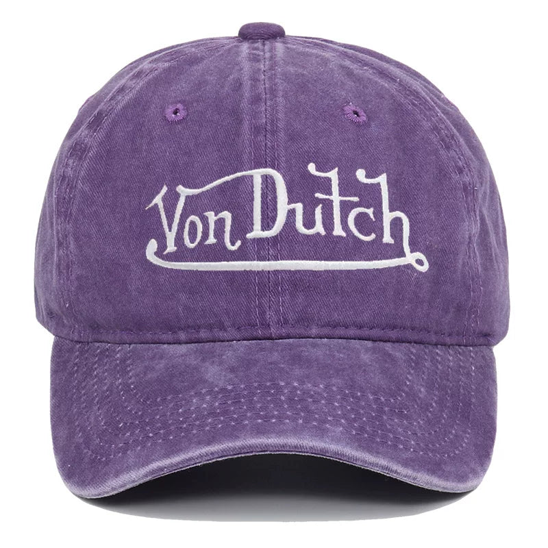 Von Dutch Retro Distressed Adjustable Sun Shield Hat