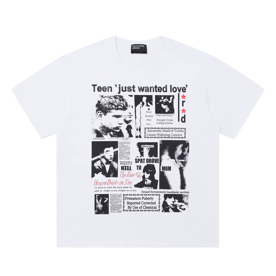 Enfants Riches Oversized Multi Graphic Short Sleeve Tee