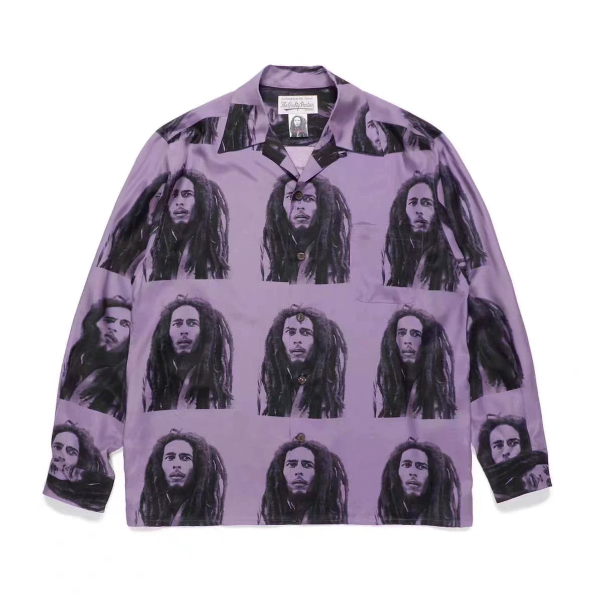 WACKO MARIA Check Open Collar Long Sleeve Shirt