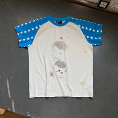 ERD's melancholic Distressed Star Raglan Graphic Tee