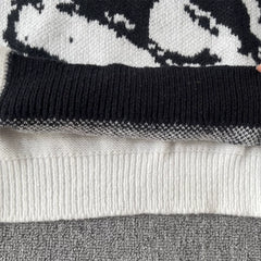ERD melancholic rich second-generation Vintage Colorblock Portrait Knit Sweater