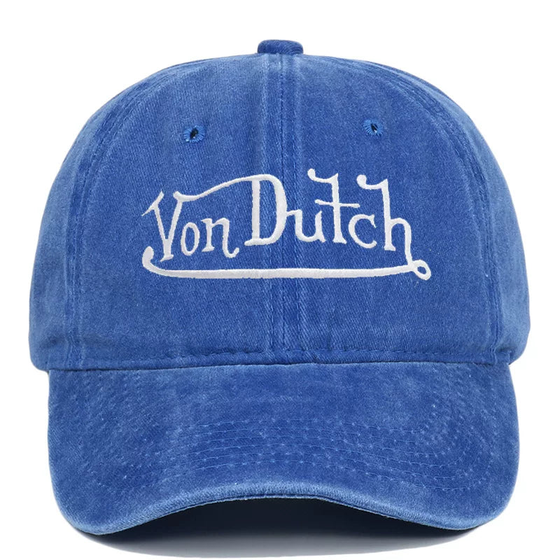 Von Dutch Retro Distressed Adjustable Sun Shield Hat