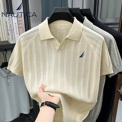 Nautica Nautica Style Knit Polo Heavyweight Cotton Shirt