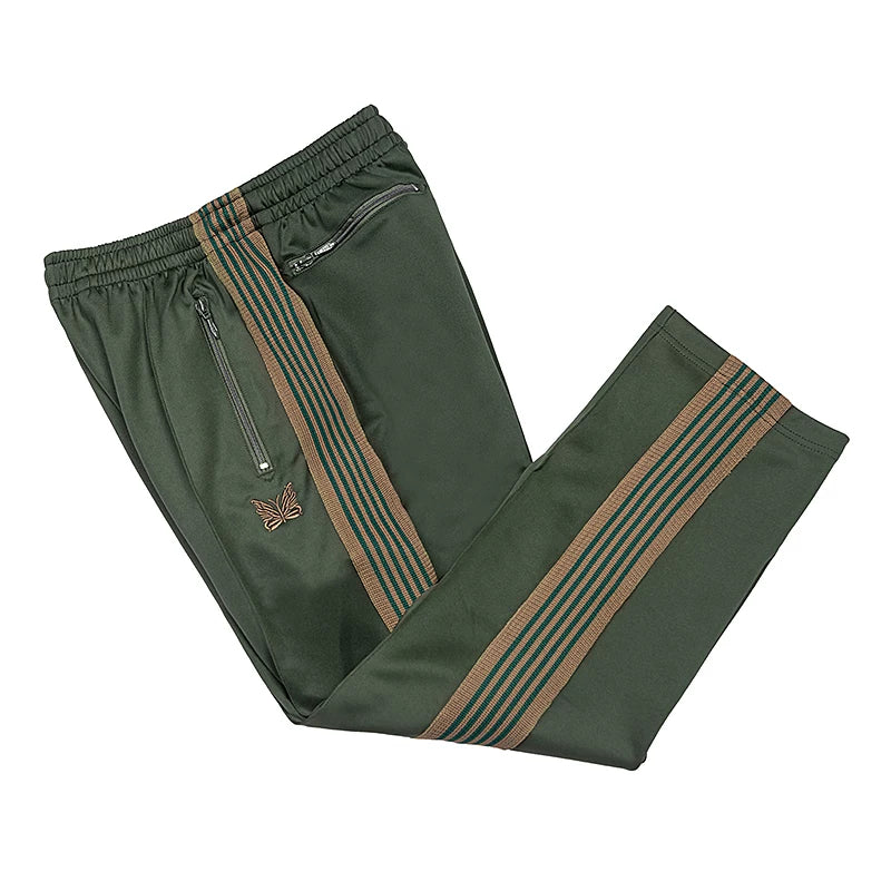 Needles Side Striped Butterfly Embroidered Drawstring Track Pants