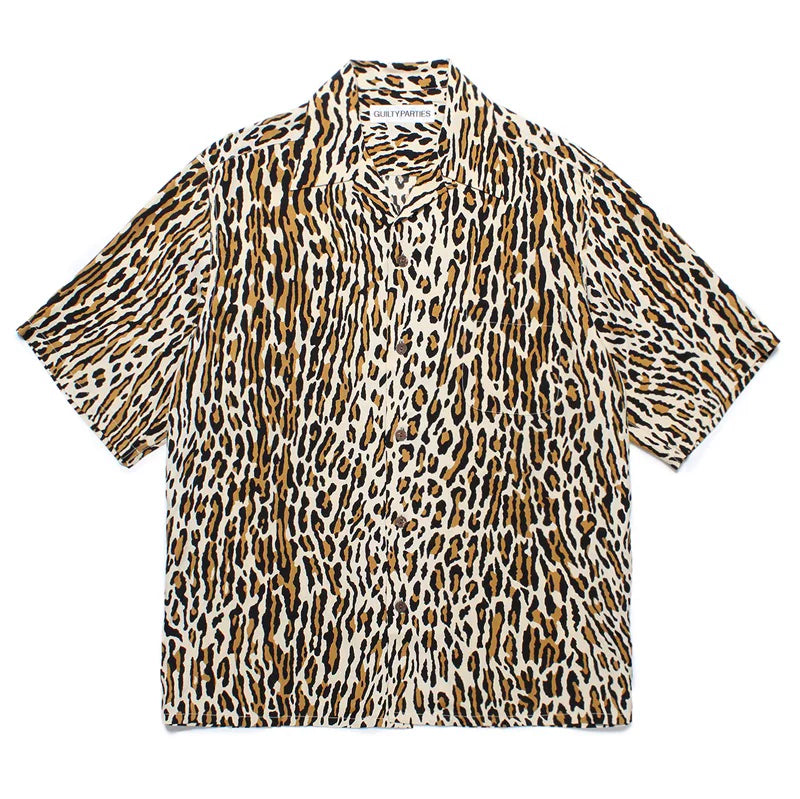 WACKO MARIA Style Leopard Print Hawaiian Shirt