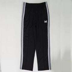 Needles Style Butterfly Embroidered Stripe Track Pants