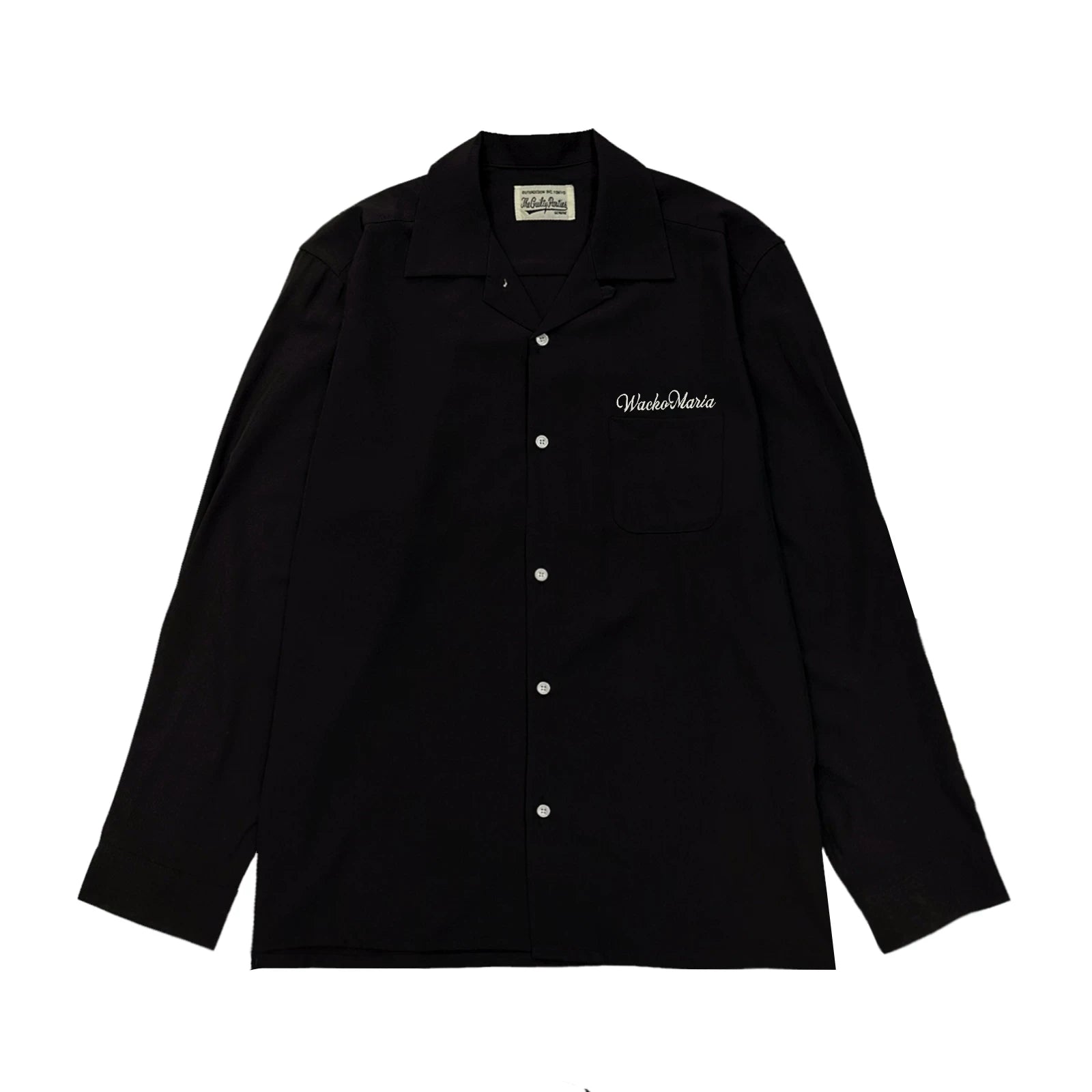 WACKO MARIA Check Open Collar Long Sleeve Shirt