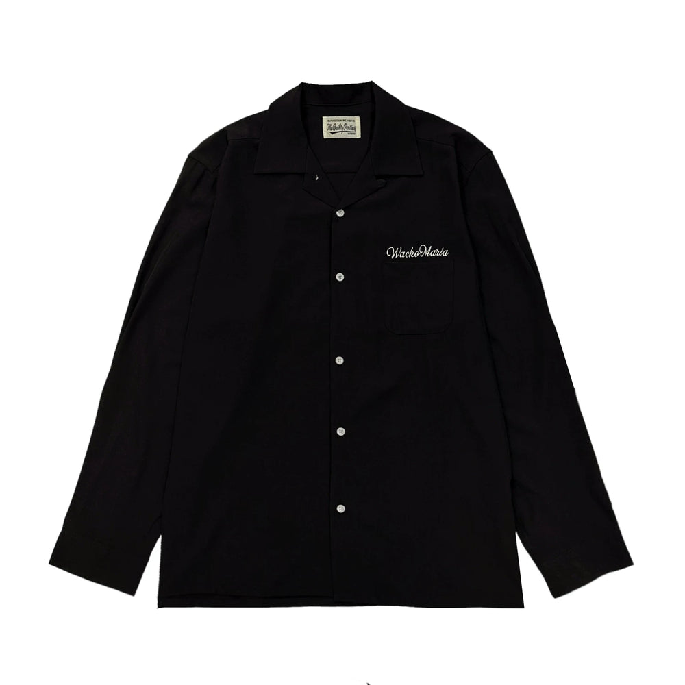 WACKO MARIA Check Open Collar Long Sleeve Shirt
