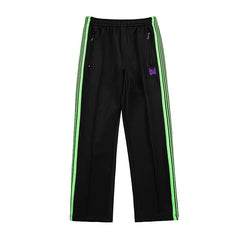 Needles Style Butterfly Embroidered Stripe Track Pants