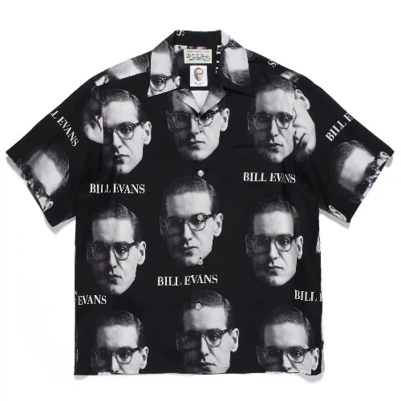 WACKO MARIA Basquiat Graphic Cuban Collar Shirt