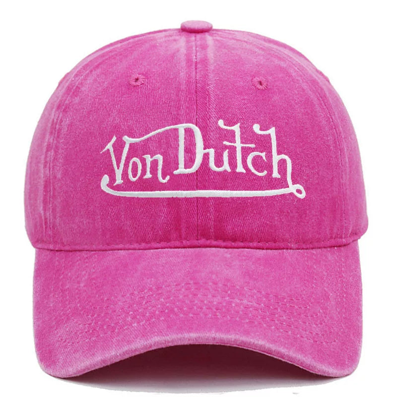 Von Dutch Retro Distressed Adjustable Sun Shield Hat