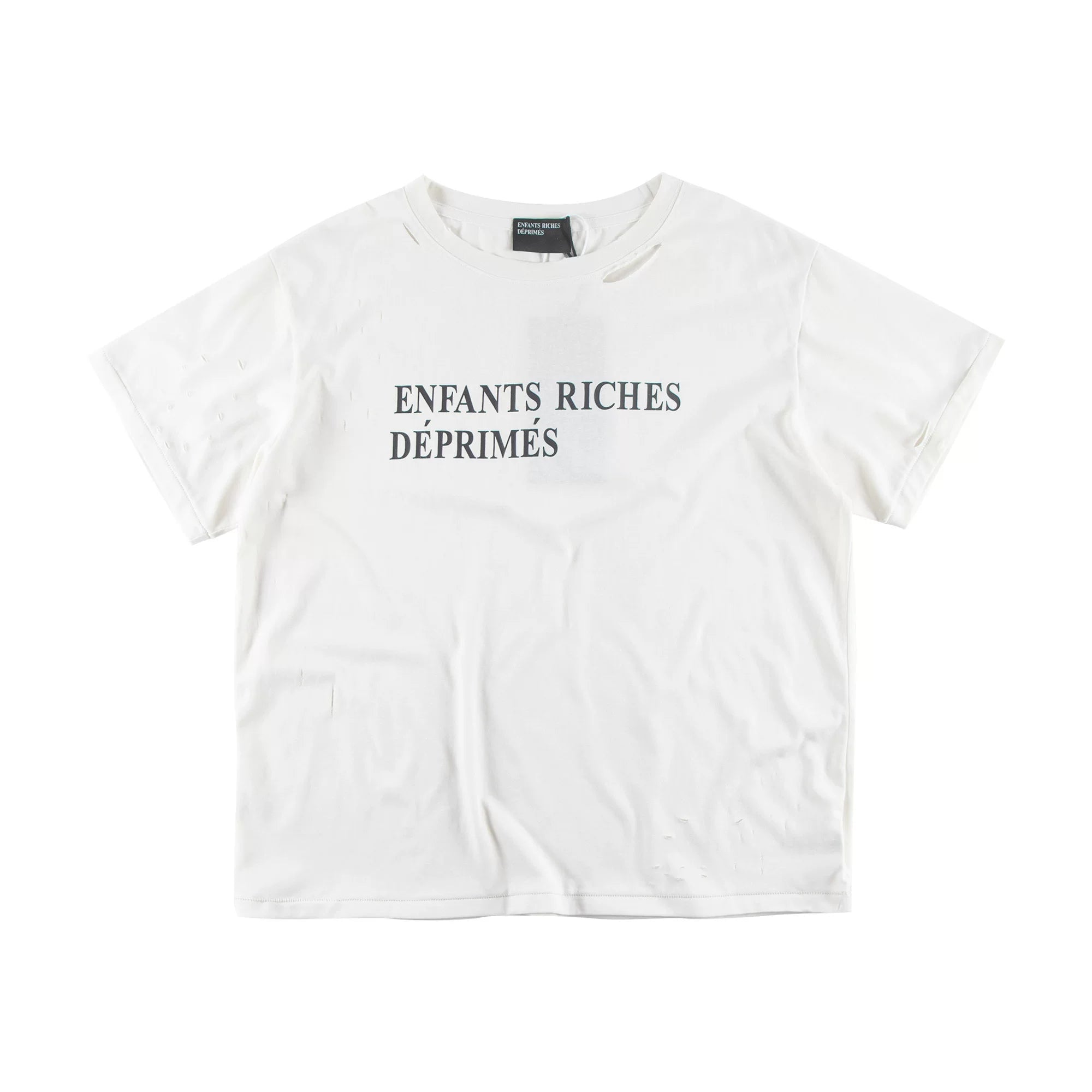 ERD melancholic Oversized Distressed Slogan Graphic Tee