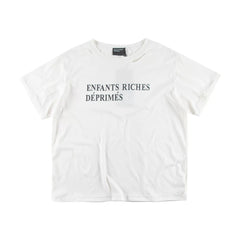 ERD melancholic Oversized Distressed Slogan Graphic Tee