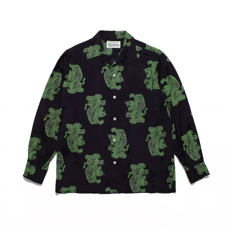 WACKO MARIA World Peace Long Sleeve Rayon Shirt