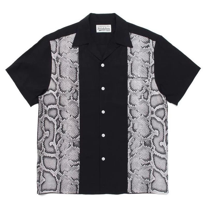 WACKO MARIA Style Leopard Print Hawaiian Shirt