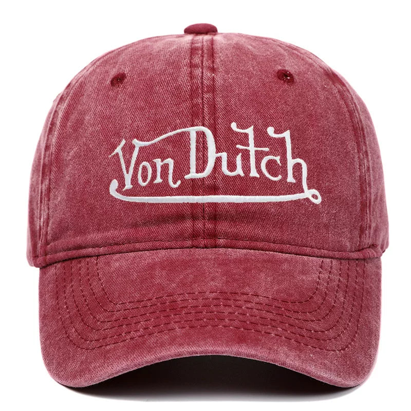 Von Dutch Retro Distressed Adjustable Sun Shield Hat