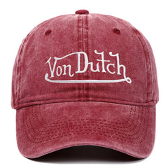 Von Dutch Retro Distressed Adjustable Sun Shield Hat