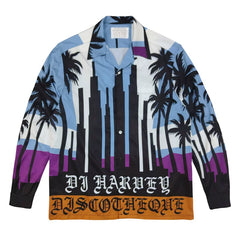 WACKO MARIA DJ Harvey Leopard Palm Tree Long Sleeve Shirt