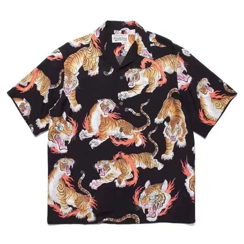WACKO MARIA  Japanese Dragon Tiger Casual Shirt
