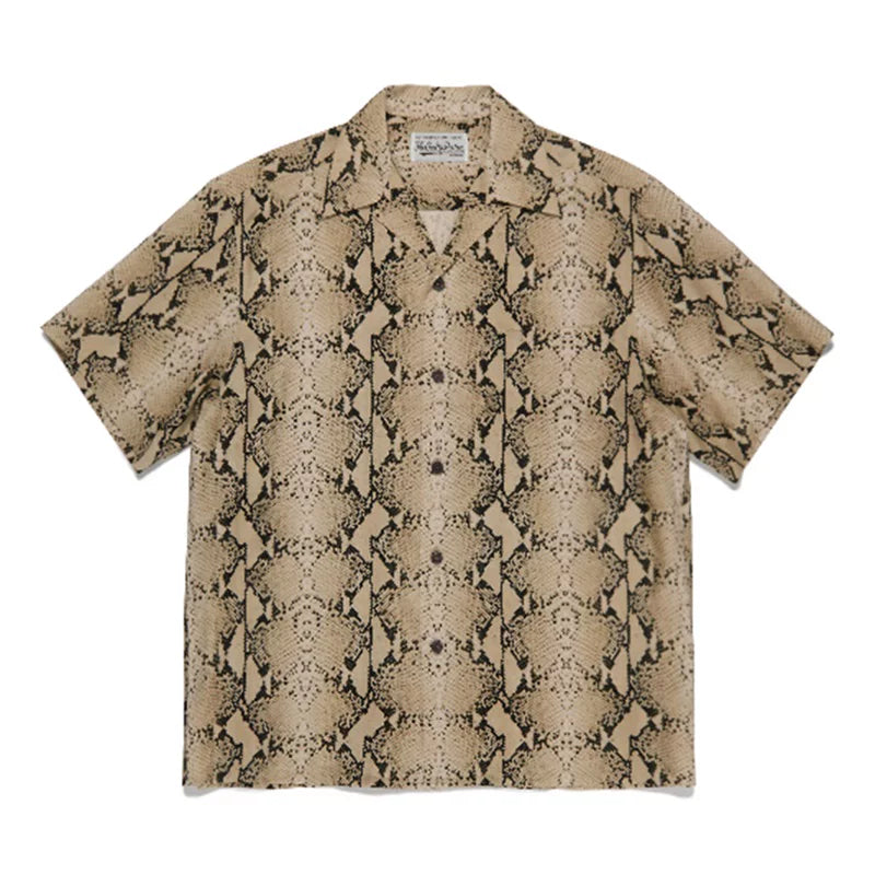 WACKO MARIA Style Leopard Print Hawaiian Shirt