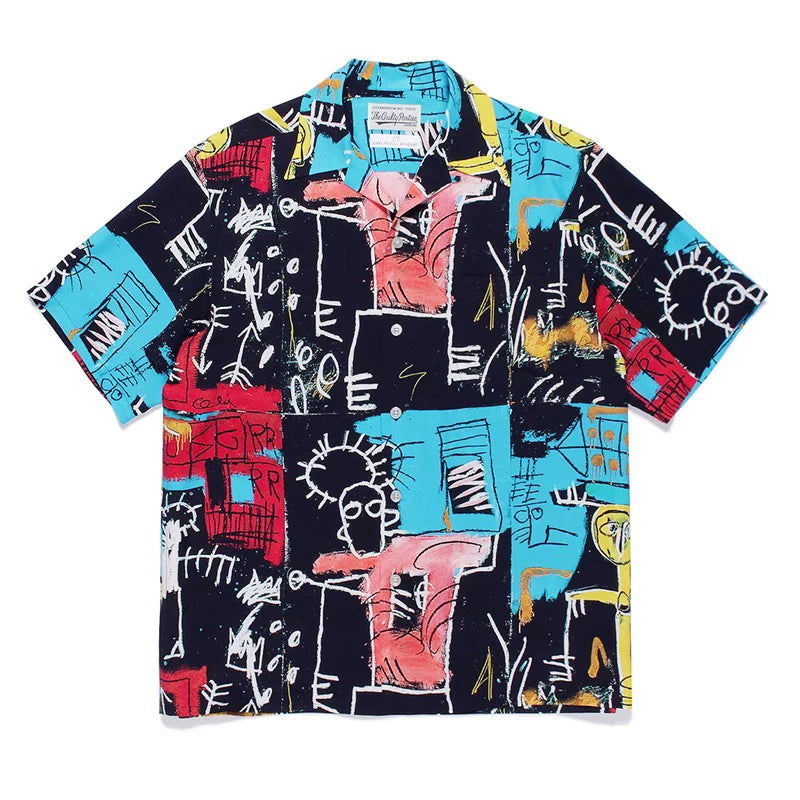 WACKO MARIA Basquiat Graphic Cuban Collar Shirt