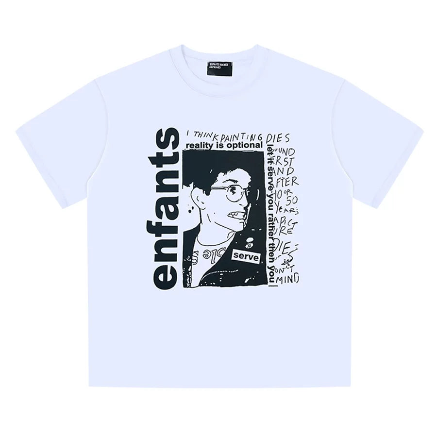 ERD Vintage Oversized Cartoon Graphic Tee Shirt