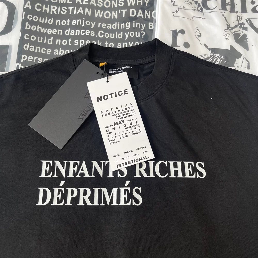 ERD Melancholy Oversized Slogan Graphic Sleeveless Tee