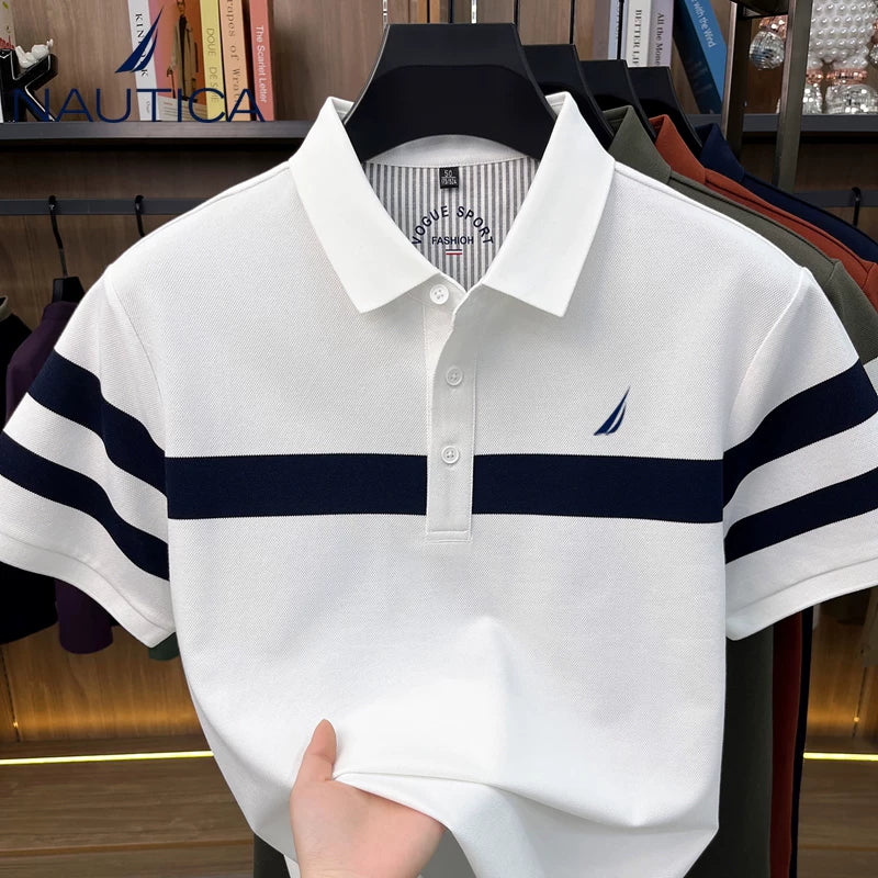 Nautica Techwear Polo Shirt Organic Cotton Active Tee